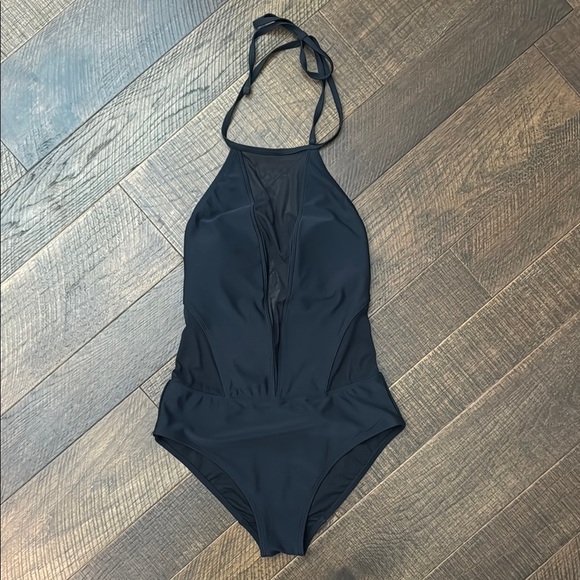 NWT TED BAKER Mech Mesh Panel Swimsuit in Black - Picture 2 of 13